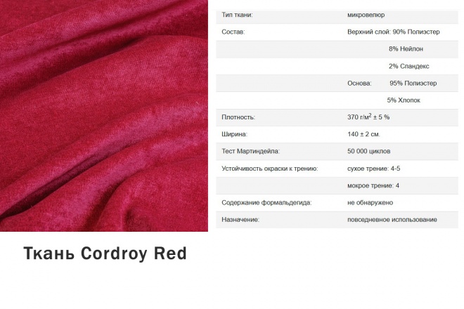   Cordroy Red